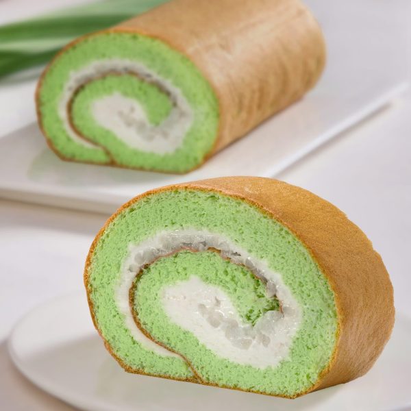 Pandan Coconut Swiss Roll