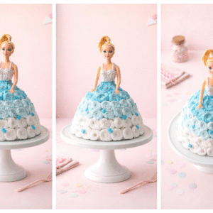 Barbie Floral Gown Cake (Blue)