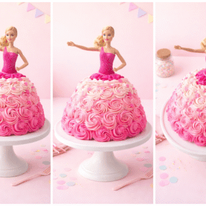 Barbie Floral Gown Cake (Pink)
