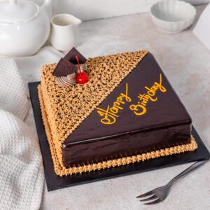 Golden Celebration Birthday Cake