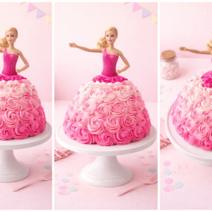 Barbie Floral Gown Cake (Pink)