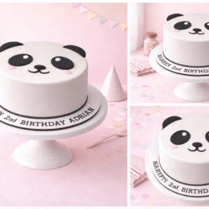 Cute Panda Fondant Cake